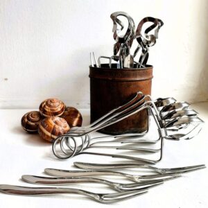 Escargot Tongs and  Forks